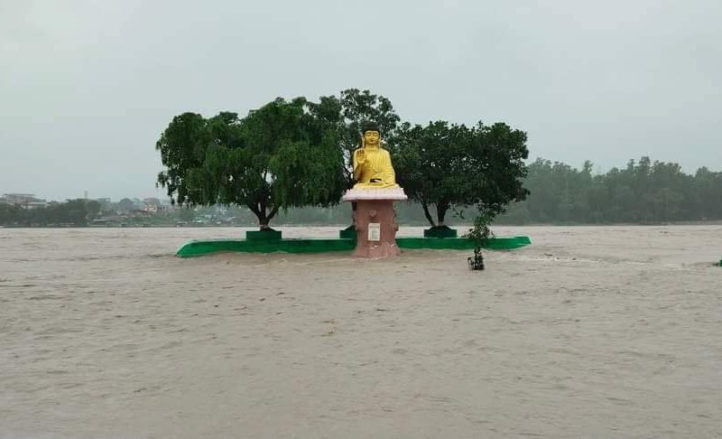 नारायणी नदीमा बाढी : देवघाटमा नाघ्यो चेतावनी तह