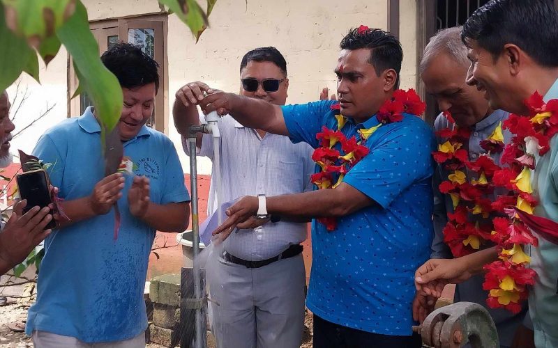 मुसहर बस्तीमा खानेपानीको धारा उद्घाटन,मुसहर समुदाय हर्षित