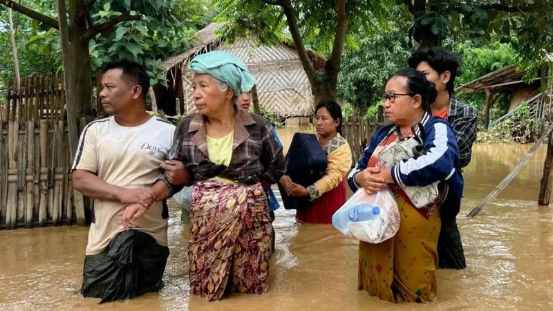 यागी आँधीपछि म्यानमारमा बाढी: ३३ जनाको ज्यान गयो