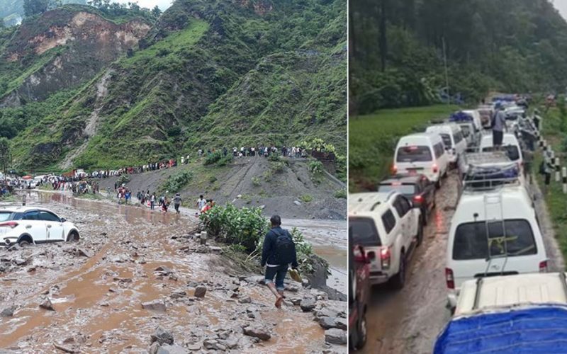 सिन्धुलीमा पहिरोका कारण एम्बुलेन्स बाटोमै रोकिंदा २ बिरामीको मृत्यु
