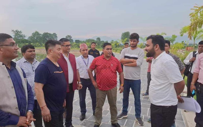 मुख्यमन्त्री लामाद्वारा हरियाली पार्ककाे निरीक्षण