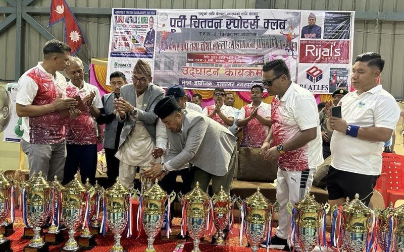 मुख्यमन्त्री लामाद्वारा रत्ननगरमा राष्ट्रिय स्तरको व्याडमिन्टन उद्घाटन