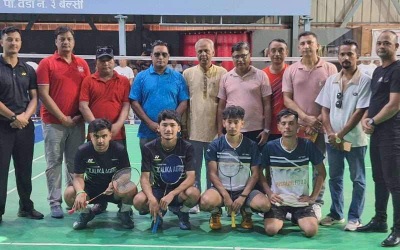 सकियो राष्ट्रिय व्याडमिन्टन :निश्चल र प्रविनको जोडीले जित्यो उपाधि