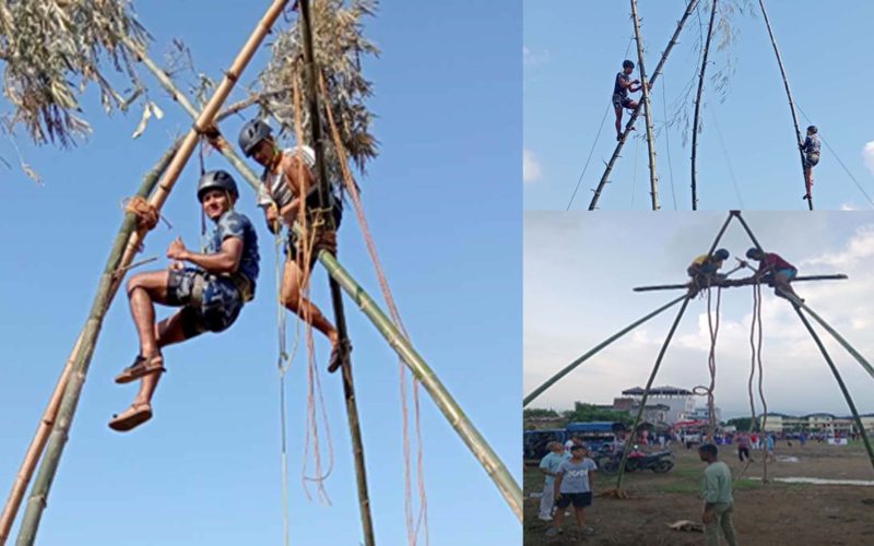 चितवनका १४ ठाउँमा सशस्त्र प्रहरी बल १७ नम्बर गणले राख्यो पीङ