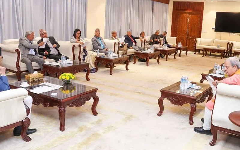 बालुवाटारमा सत्ता साझेदार दलको बैठक