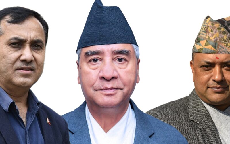 देउवासँग छलफल सकेर निस्किए थापा र शर्मा