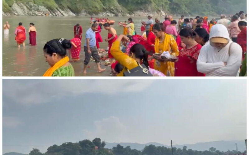 देवघाटमा श्रद्धालुको घुइँचो, सोमबारे औँसीमा पवित्र स्नान