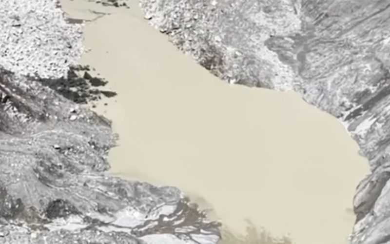 चिनियाँ टेलिभिजन भन्छ- नेपाल–चीन सीमा क्षेत्रमा बनेको ताल १४ फुटबल मैदान बराबर